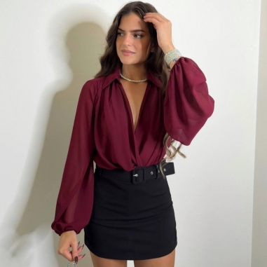 FALDA PANTALÓN CINTURÓN NEGRA