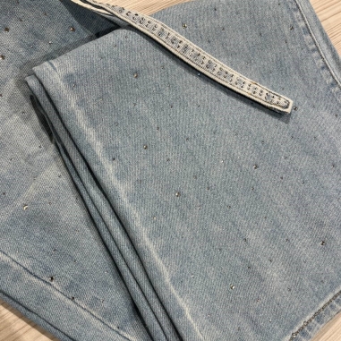 JEANS BRILLO + CINTURÓN