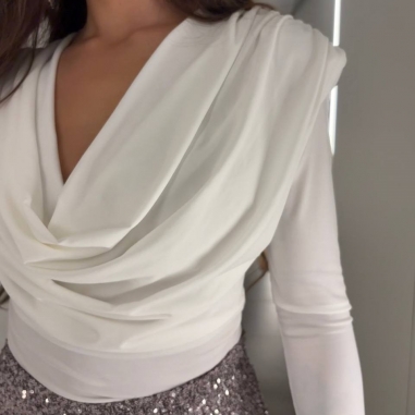 BODY ESCOTE FLUIDO BLANCO