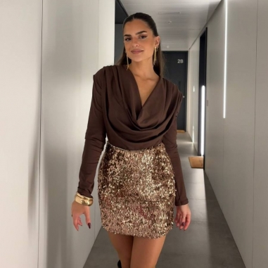 BODY ESCOTE FLUIDO CHOCO