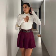 FALDA TABLAS CON CINTURÓN...