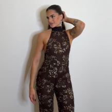 MONO HALTER LENTEJUELAS CHOCO 2