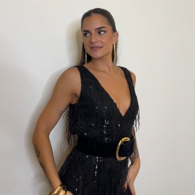 MONO FLECOS LENTEJUELAS NEGRO