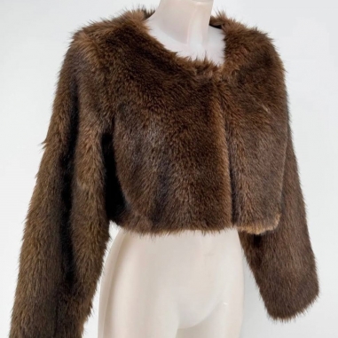 ABRIGO PELITO CORTO CHOCO