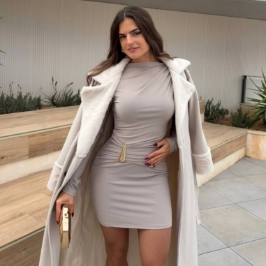 VESTIDO LÁGRIMA TAUPÉ