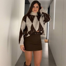 FALDA PANTALÓN CINTURÓN CHOCO