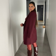 ABRIGO PAÑO CORTO CON FORRO...