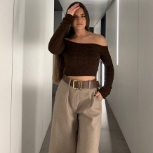 JERSEY TRENZADO CHOCO