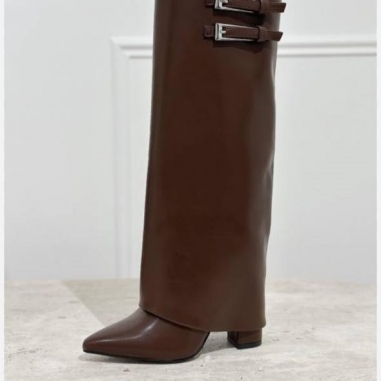 BOTA ALTA HEBILLAS CHOCO