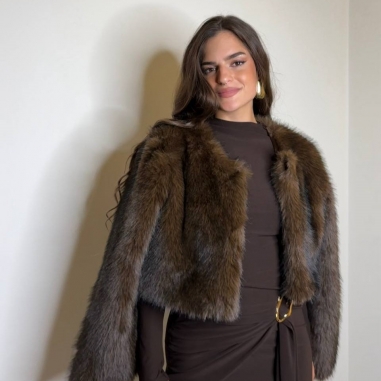 VESTIDO CORTO ACCESORIO + LAZADA CHOCO