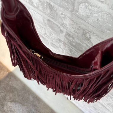 BOLSO FLECOS BURDEOS