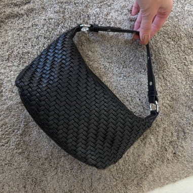 BOLSO TRENZADO NEGRO