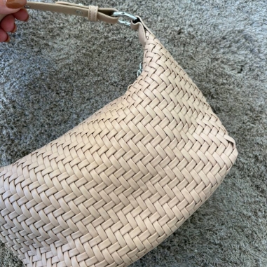 BOLSO TRENZADO CREMA