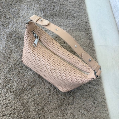 BOLSO TRENZADO CREMA