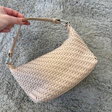 BOLSO TRENZADO CREMA