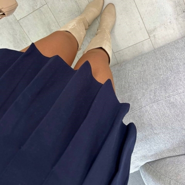 FALDA PANTALÓN TABLAS MARINO