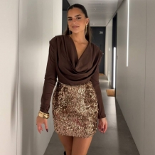 FALDA LENTEJUELAS CHAMPÁN