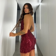 VESTIDO FLECOS LENTEJUELAS...