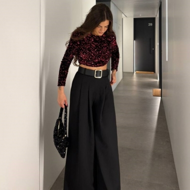 PANTALÓN PALAZZO NEGRO