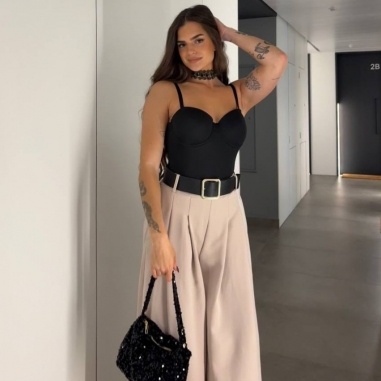 PANTALÓN PALAZZO CREMA