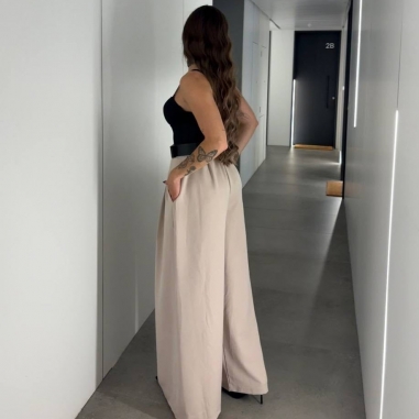 PANTALÓN PALAZZO CREMA