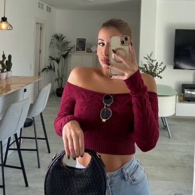 JERSEY TRENZADO VINO