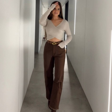 PANTALÓN CAMPANA CHOCO