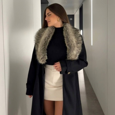 FALDA PANTALÓN CINTURÓN BEIGE