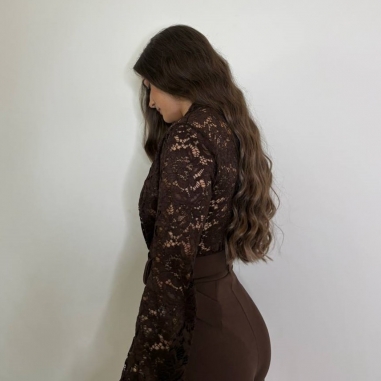 FALDA PANTALÓN CINTURÓN CHOCO