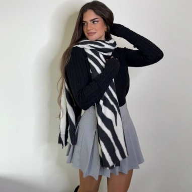 FALDA PANTALÓN TABLAS GRIS