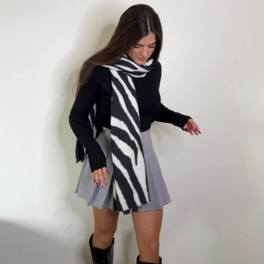 FALDA PANTALÓN TABLAS GRIS