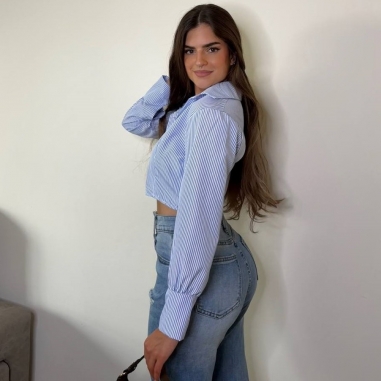 CAMISA CROPPED RAYAS