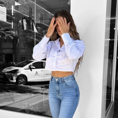 CAMISA CROPPED BLANCA