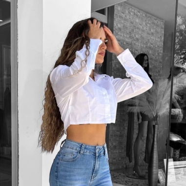 CAMISA CROPPED BLANCA