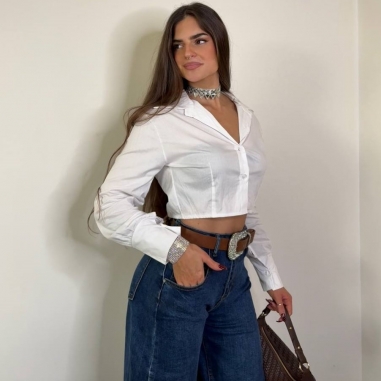 CAMISA CROPPED BLANCA