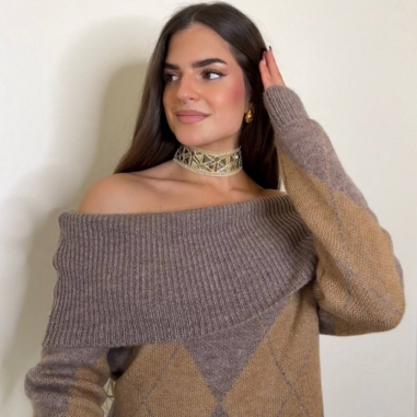 CHOKER ESPEJO DORADO