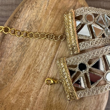 CHOKER ESPEJO DORADO