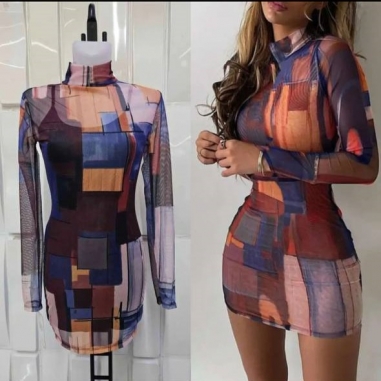 VESTIDO TUL ESTAMPADO