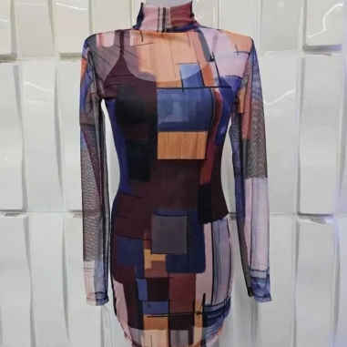 VESTIDO TUL ESTAMPADO