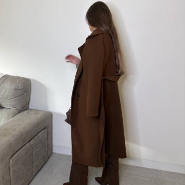 ABRIGO PAÑO CHOCO