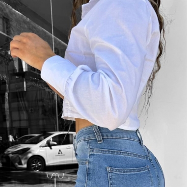 CAMISA CROPPED BLANCA