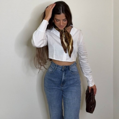 CAMISA CROPPED BLANCA