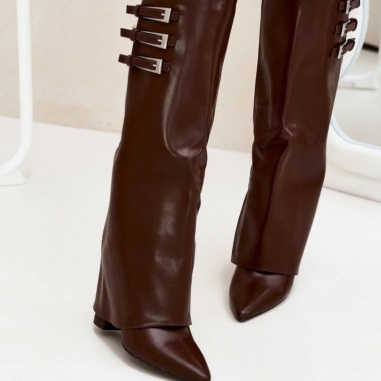 BOTA ALTA HEBILLAS CHOCO