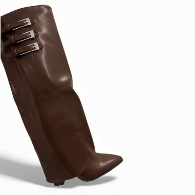 BOTA ALTA HEBILLAS CHOCO