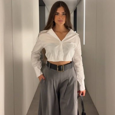 PANTALÓN PALAZZO GRIS