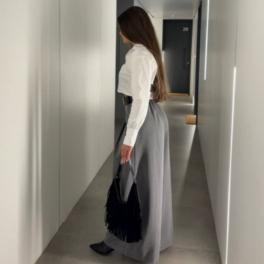 PANTALÓN PALAZZO GRIS