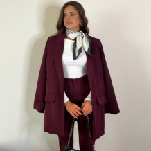 BLAZER LARGA BURDEOS 2