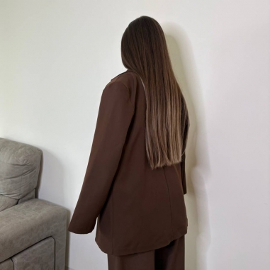BLAZER LARGA CHOCO