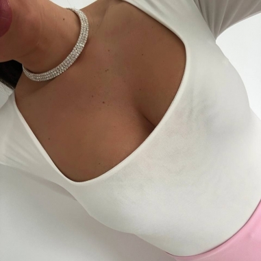 TOP HOMBRERAS BLANCO