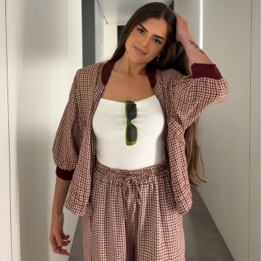 CONJUNTO BOMBER CUADRITOS